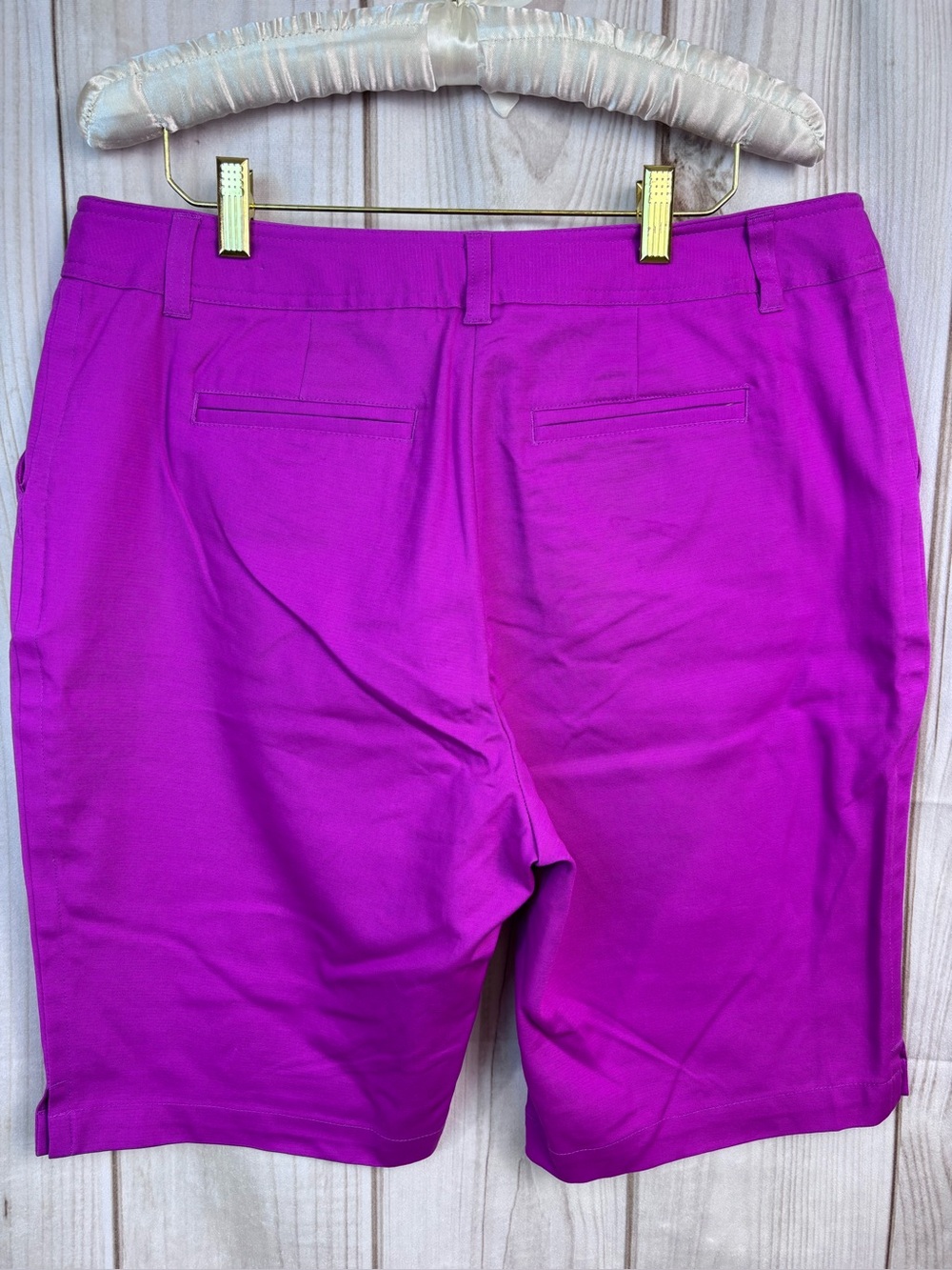 Charter Club Pant Shop Stretch Bermuda Shorts Tummy Slimming Classic Fuchsia 12 - Picture 2 of 11